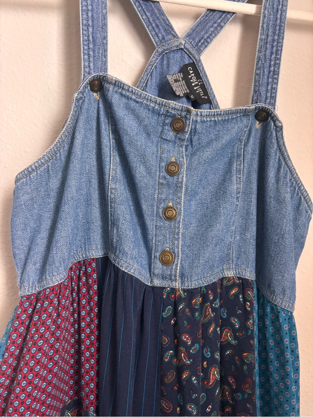 VINTAGE CAROLE LITTLE SPORT PATCHWORK JUMPER - Picture 5 of 11